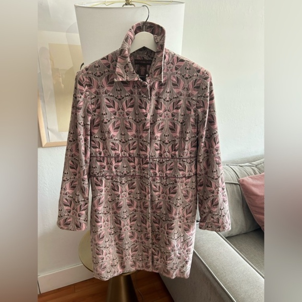 Bandolino Bohemian Festival  PinkVelvet Coat Size L